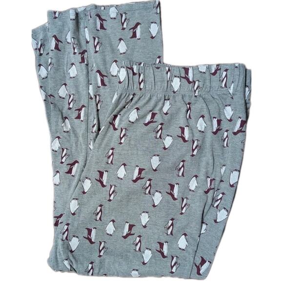 Cacique sleep pants Women Plus 22 24 gray penguin print lounge pajama bottoms - Picture 2 of 12